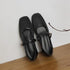 Mesh Ballet Flat Chunky Low Heel Buckle Straps Casual Shoes